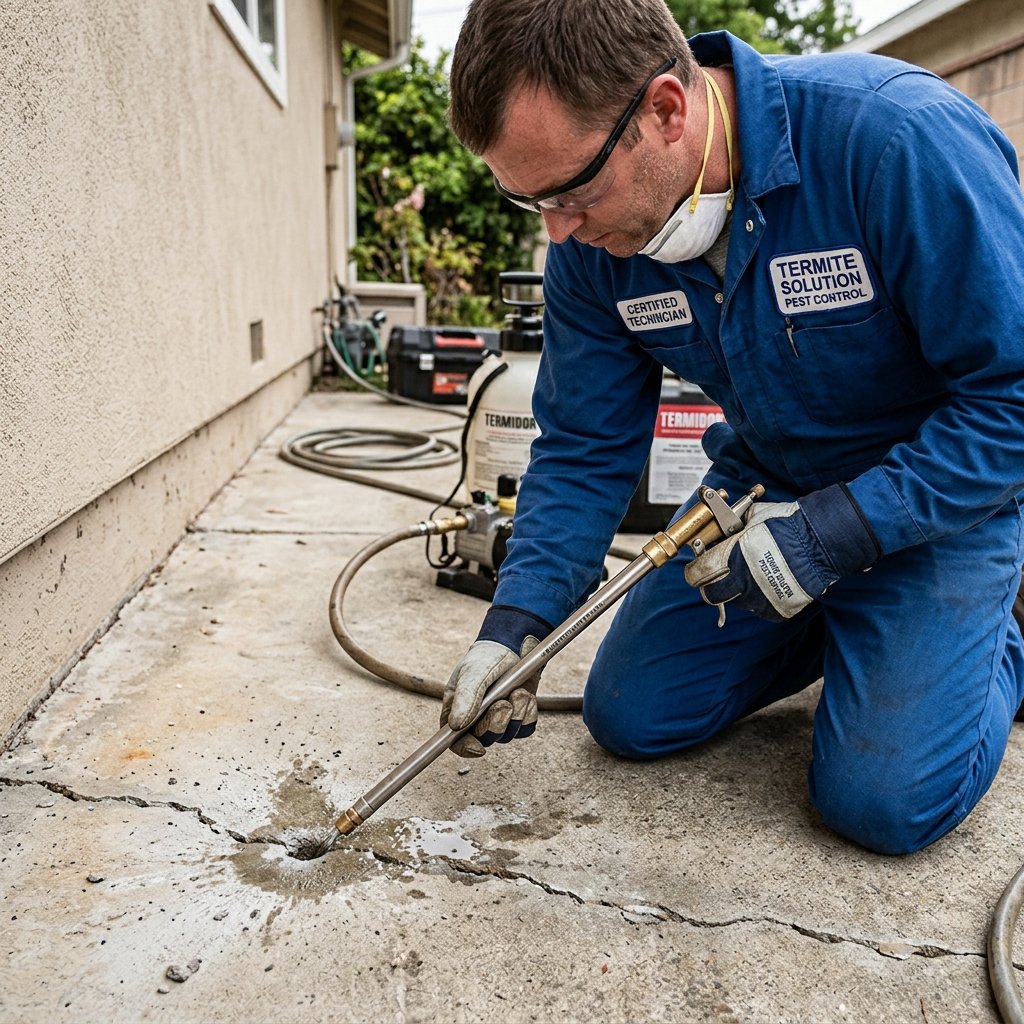 How to Apply Liquid Soil Termiticide to Slab Expansion Joints
